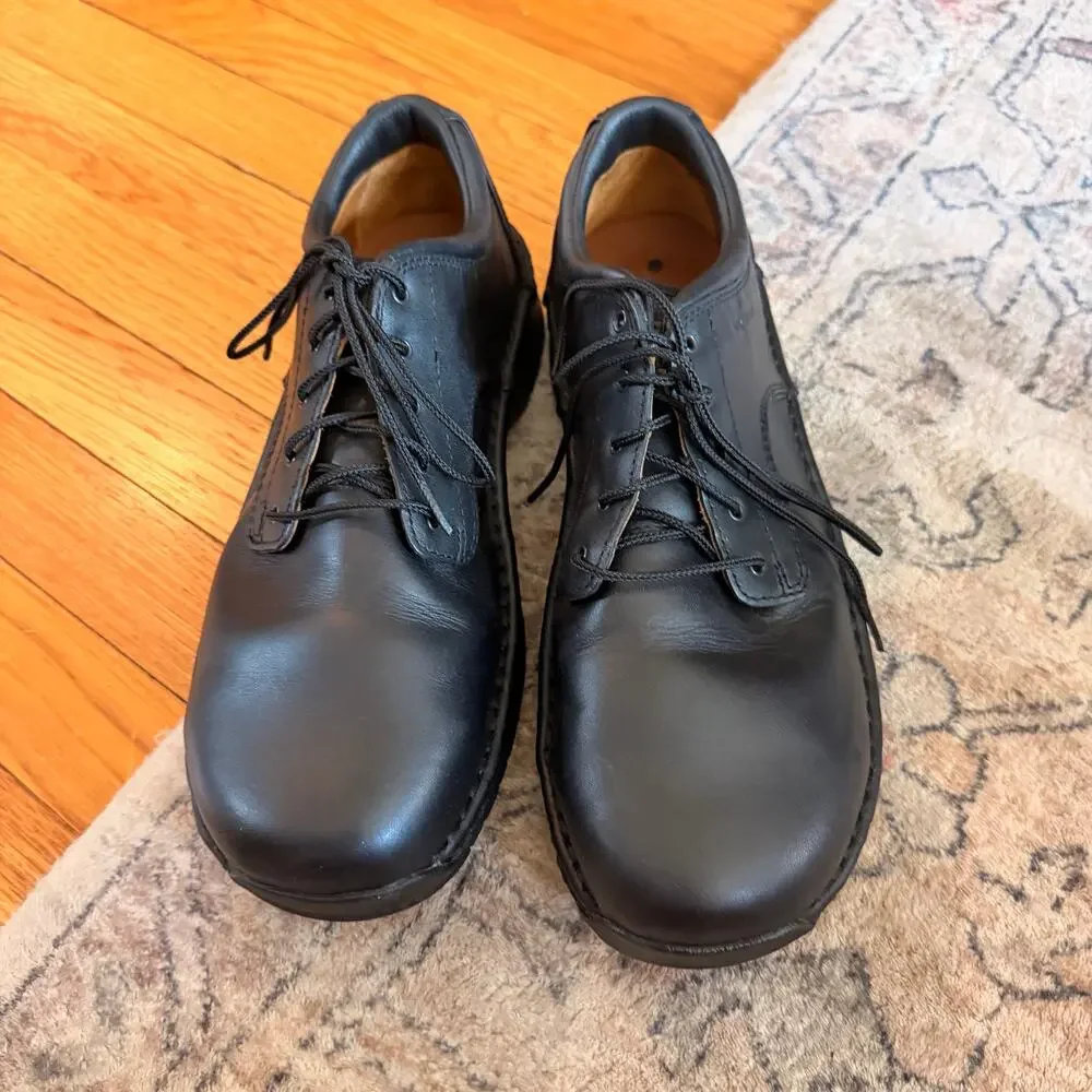 Red Wings 6703 Men's Safety Toe Oxford Black Leather Shoes SZ 10.5 Work Shoes